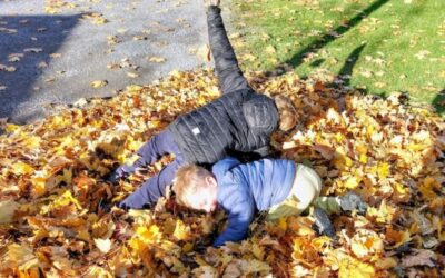 Begeistertes Blätterbad